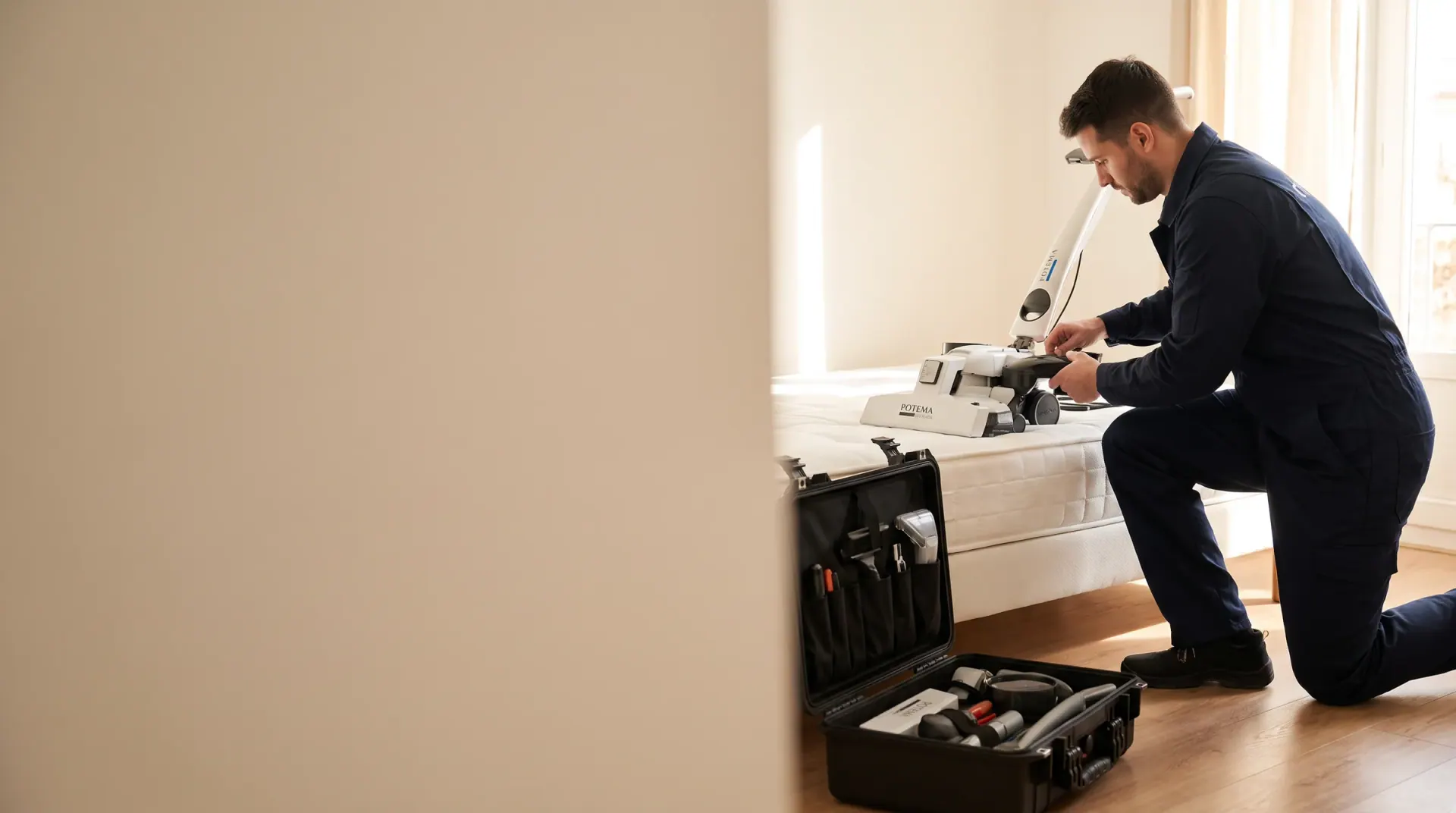 POTEMA partner preparing for a job at the customer's site