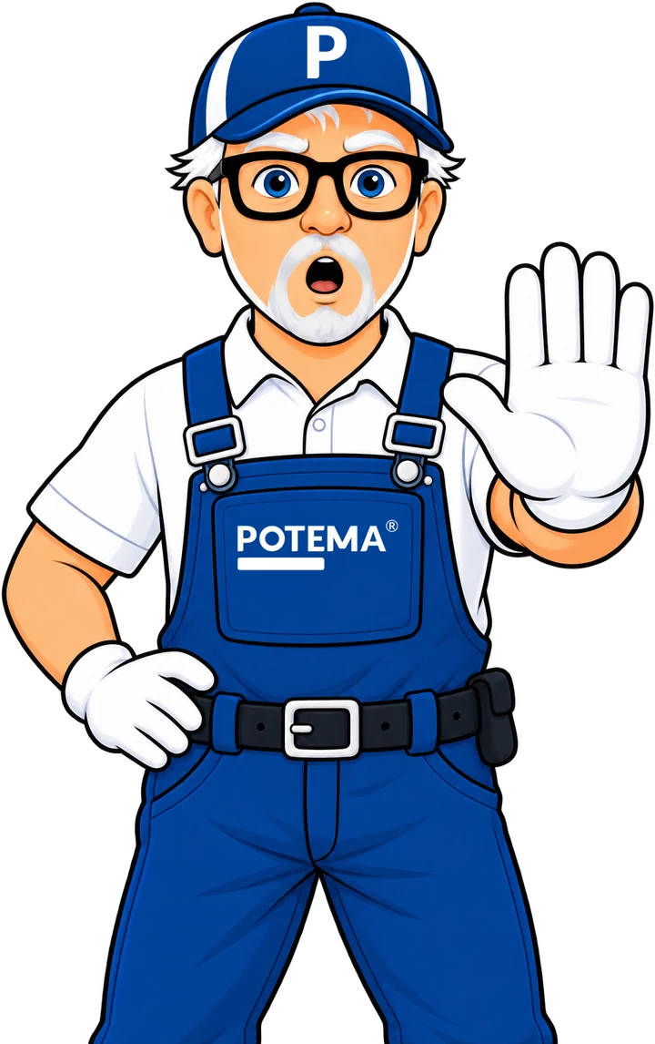 POTEMA Otto hebt die Hand — bezogene Wäsche allein ist noch keine Hygiene